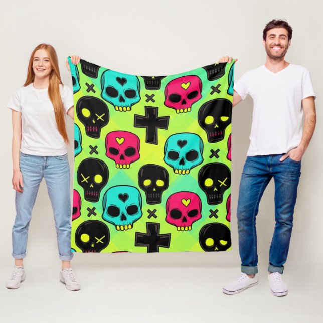 Skull Pattern Fleece Blanket (Beispiel)