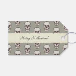 Skull Pattern Gothic Horror Pixel Art Geschenkanhänger