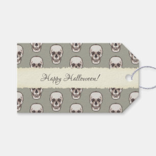 Skull Pattern Gothic Horror Pixel Art Geschenkanhänger