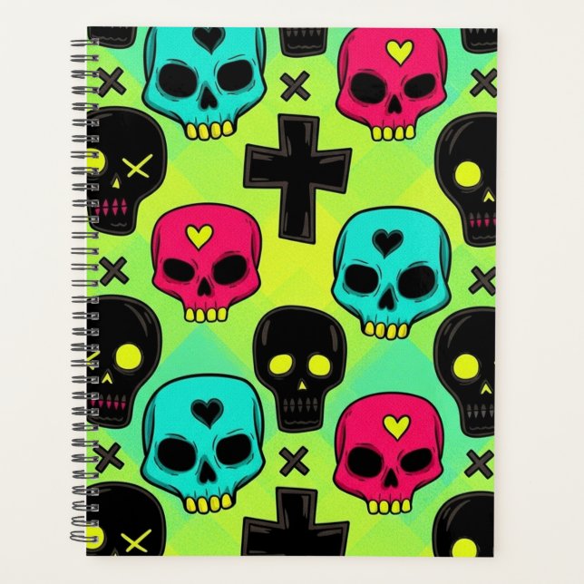 Skull Pattern Planner Planer (Vorderseite)