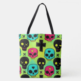 Skull Pattern Tote Bag Tasche