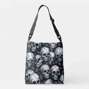 Skull Pattern Tragetaschen Mit Langen Trägern
