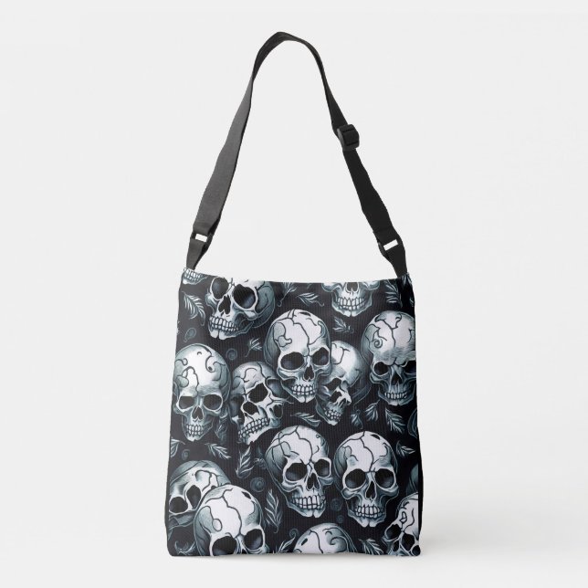 Skull Pattern Tragetaschen Mit Langen Trägern (Rückseite)