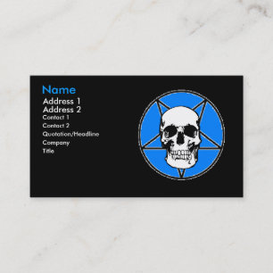 Skull-Pentigram-Visitenkarte Visitenkarte