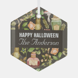 Skull Pflanze Mushroom Blume Abstrakt Halloween Ornament Aus Glas