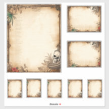 Skull Pirate Menu Kit