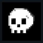 Skull pixel art 8 Bit schwarzes Poster<br><div class="desc">Skull pixel art 8 bit schwarz inspiriert durch Irezumi Tattoo, Manga, Pop Kunst und eine Touch des italienischen Geschmacks</div>
