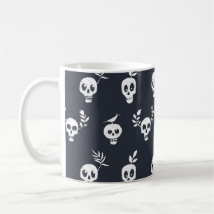 Skull Polka: Botanisches Humorisches Muster Kaffeetasse