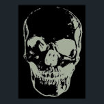 Skull Pop Art Grau Schwarz Einzigartiges Special Poster<br><div class="desc">Fantasy Art Skelett Negative Image Poster Print - Heavy Metal Punk Rock Uni Retro Art</div>