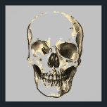 Skull Pop Art Poster<br><div class="desc">Fantasy Art Skeletts - Lila Töne Schwermetall Punk Rock Uni Pop Art Image</div>
