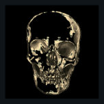 Skull Pop Art Sepia Black Retro Poster<br><div class="desc">Fantasy Art Skeletts - Lila Töne Schwermetall Punk Rock Uni Pop Art Image</div>