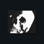 Skull Pop Art Wrapped 2 Leinwand Set<br><div class="desc">BW Skull Pop Art Picture - Humorvolle Uni Comic Pop Art - Fantasy Rock Punk Heavy Metal</div>