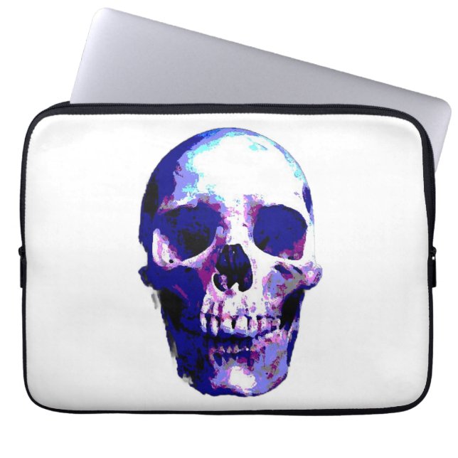 Skull Pop Kunstmalerei Laptopschutzhülle (Vorderseite)