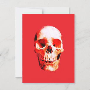 Skull Pop Kunstmalerei Postkarte