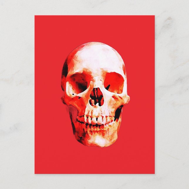 Skull Pop Kunstmalerei Postkarte (Vorderseite)