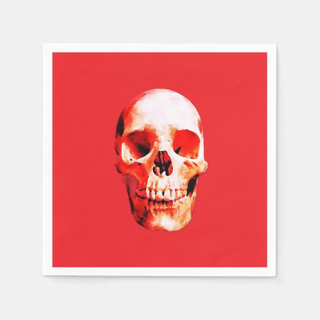 Skull Pop Kunstmalerei Serviette (Vorderseite)