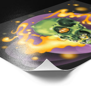 Skull Pumpkin Print Fotodruck