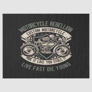 Skull Rebel Motorrad Seidenpapier