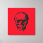 Skull Red Pop Art Leinwanddruck<br><div class="desc">Pop Art Style Skull Digital Art Malerei</div>