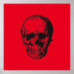 Skull Red Pop Art Poster<br><div class="desc">Pop Art Style Skull Digital Art Malerei</div>