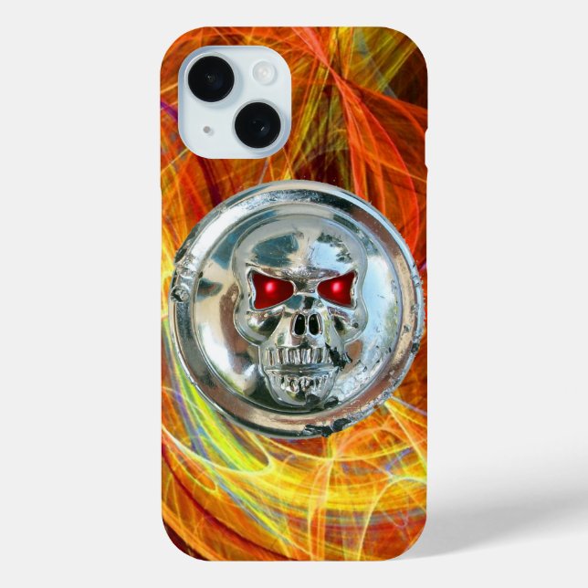 SKULL RIDERS METAL Graugelb Orange Case-Mate iPhone Hülle (Rückseite)
