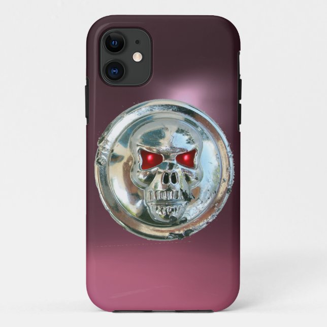 SKULL RIDERS MONOGRAM lila Case-Mate iPhone Hülle (Rückseite)
