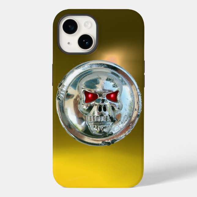 SKULL RIDERS MONOGRAMM gelb Case-Mate iPhone Hülle (Rückseite)