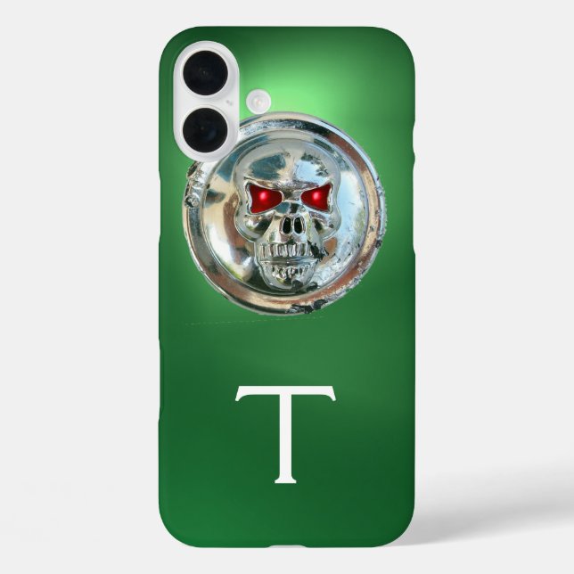 SKULL RIDERS MONOGRAMM grün iPhone 16 Plus Hülle (Rückseite)