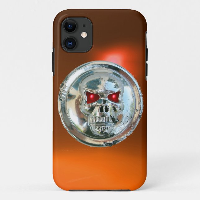 SKULL RIDERS MONOGRAMM Orange Case-Mate iPhone Hülle (Rückseite)
