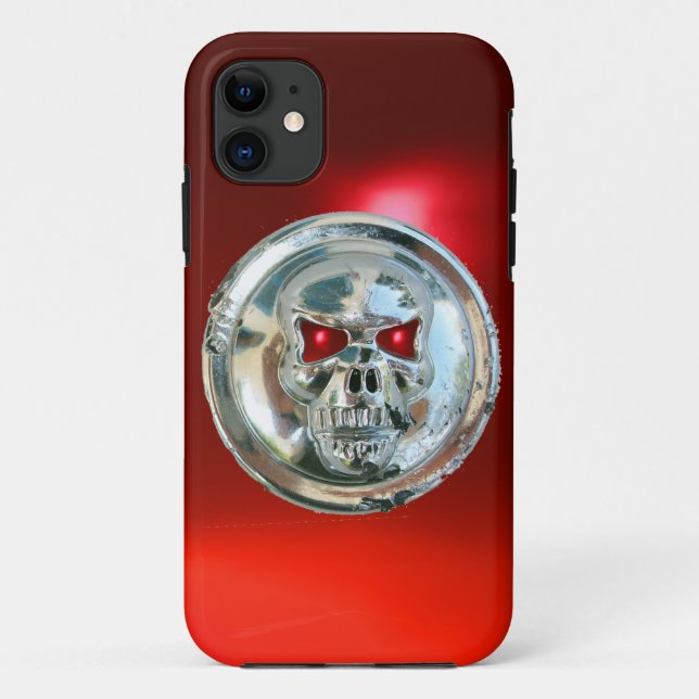 SKULL RIDERS MONOGRAMM rot Case-Mate iPhone Hülle (Rückseite)