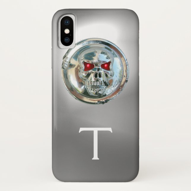 SKULL RIDERS MONOGRAMM weiß Case-Mate iPhone Hülle (Rückseite)