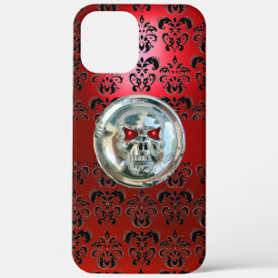 SKULL RIDERS RED BLACK DAMASK Case-Mate iPhone HÜLLE