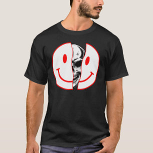 Skull Rip das Lächeln Gesicht ich Ok bin gebrochen T-Shirt