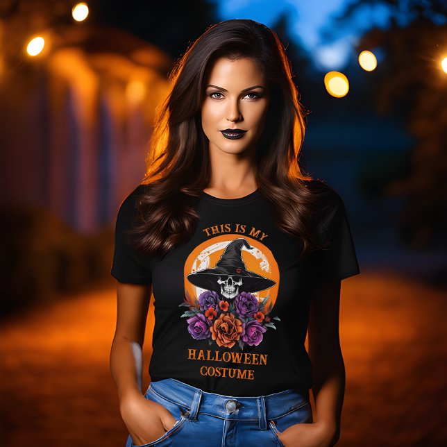 Skull & Rose Das ist mein Halloween-Kostüm-T - Shi T-Shirt (🌹 Your Unique Twist: Skull Witch Halloween Costume T-shirt! 👻)
