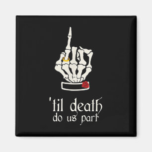 Skull Rose Gothic Goth Bride Groom Seine Hochzeit Magnet