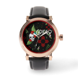 Skull Rose Zia Sun Greenerity Black New Mexico Armbanduhr