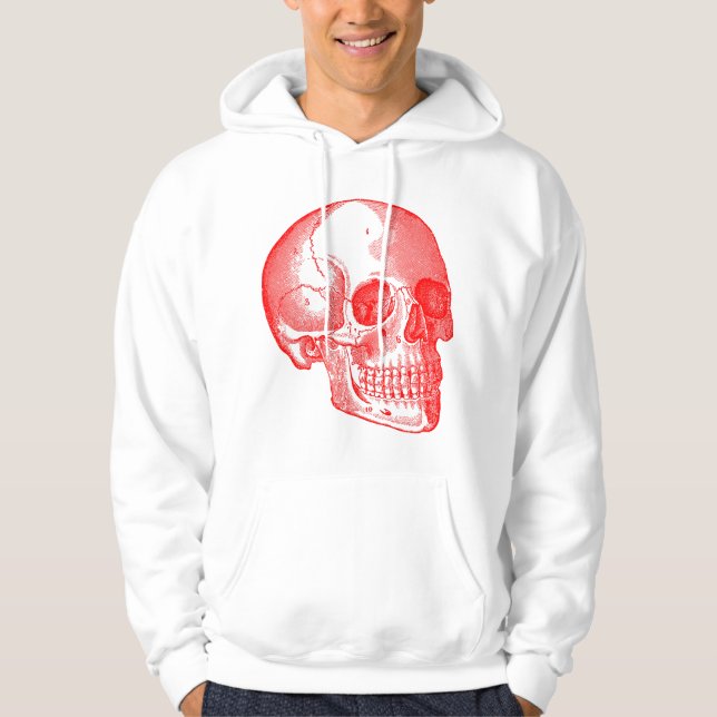 Skull - rot hoodie (Vorderseite)