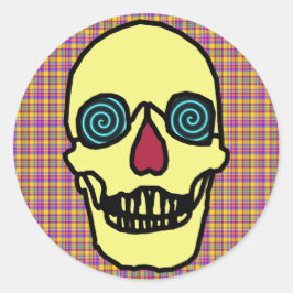 SKULL ROUND STICKER