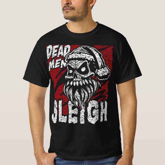 Skull Santa Claus Dead Men Sleigh T-Shirt (Vorderseite)