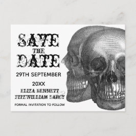 Skull Save the Date Postkarte