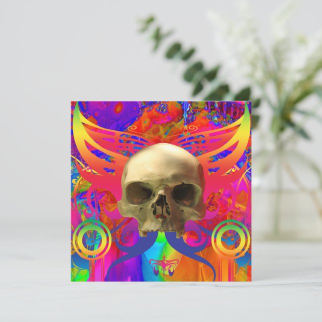 Skull-Schmetterling in Farbe Karte (Stehend Vorderseite)