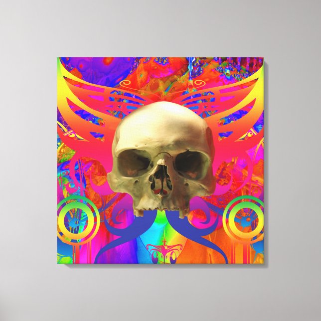 Skull-Schmetterling in Farbe Leinwanddruck (Vorderseite)