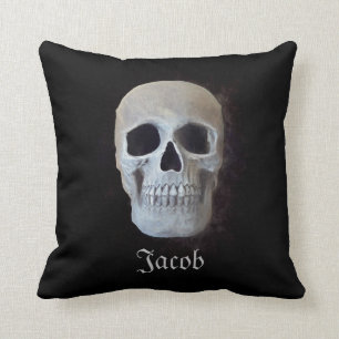 Skull Schwarz-Weiß-Gotik Trendy Art Design Kissen