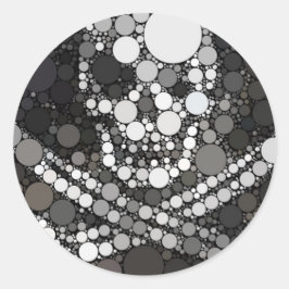 Skull Schwarz-weiß Pirate Runder Aufkleber