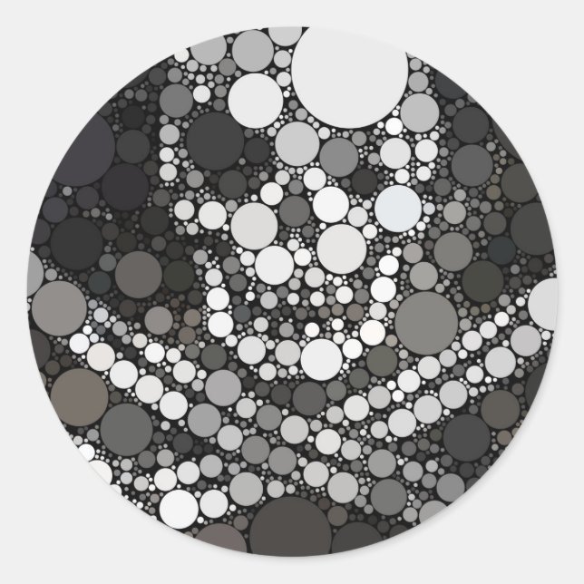 Skull Schwarz-weiß Pirate Runder Aufkleber (Vorderseite)