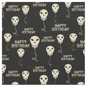 Skull Shaped Balloons Goth Happy Birthday Stoff