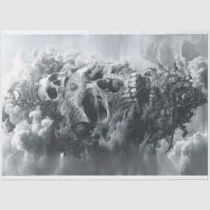 Skull Ship Pirate World Seidenpapier