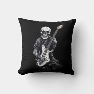 Skull Shredder – Gruseliges E-Gitarre T-Shirt Kissen