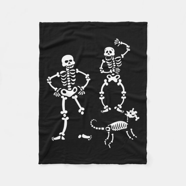 Skull Skeleton, das Halloween-KostümParty läuft Fleecedecke (Vorderseite)