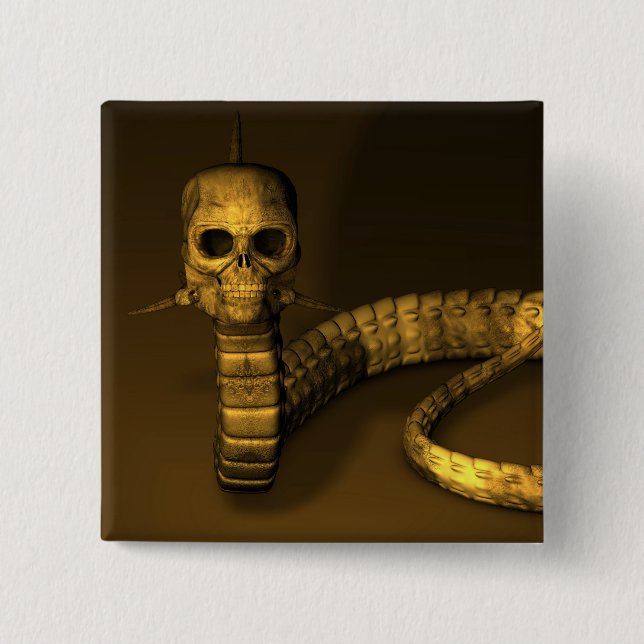Skull Snake Button (Vorderseite)